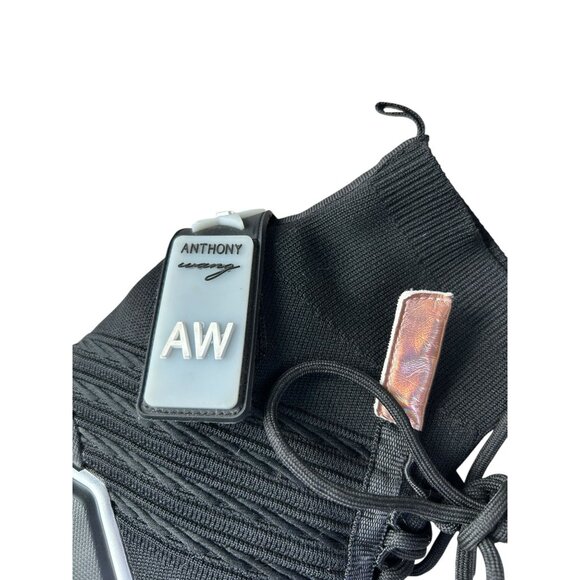 Anthony Wang Damson 08 Platform Sneakers Shoes Black White Womens 8.5 - Picture 10 of 16